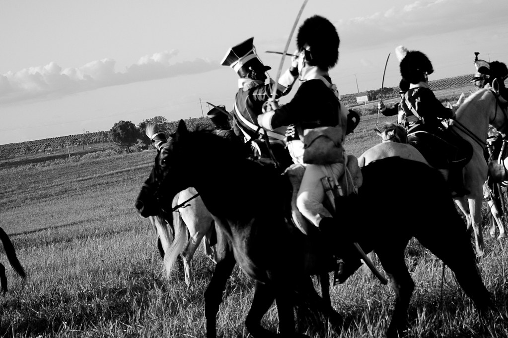 Choque de tropas durante la Guerra de la Independencia (Recreación de la batalla de La Albuera 2010)